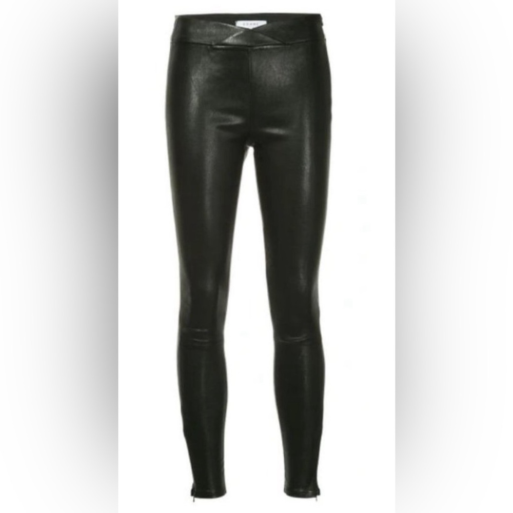 FRAME Lamb Leather Skinny Leg Pants